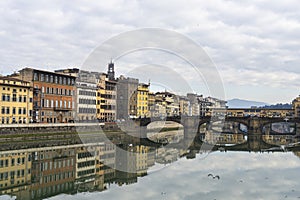 Santa Trinita bridge in Florenze, Italy