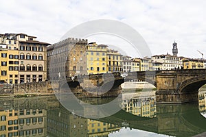 Santa Trinita bridge in Florenze, Italy