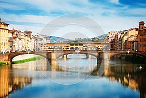 Santa Trinita bridge over the Arno River, Florence photo
