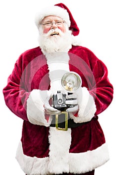 Santa with Vintage camera