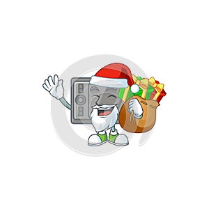 Santa wacom Cartoon design having a sack of gifts