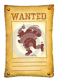 Santa on wanted background