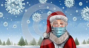 Santa Wearing A Mask