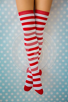 Santa woman legs