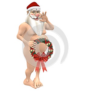 Santa Wreath Coverup photo