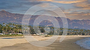 Santa Ynez Mountains Beyond Beach photo