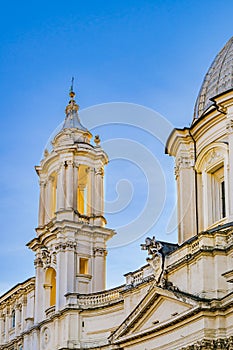 Santagnese Church Exterior, Piazza Nabona, Rome, Italy