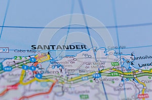 Santander on map