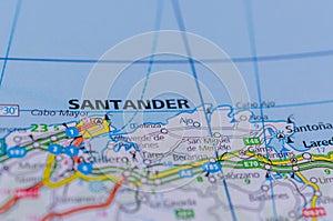 Santander on map photo
