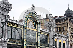 Santander station in Art Nouveau style in Bilbao