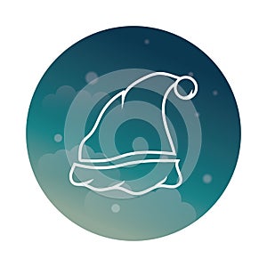 santas cap. Vector illustration decorative design