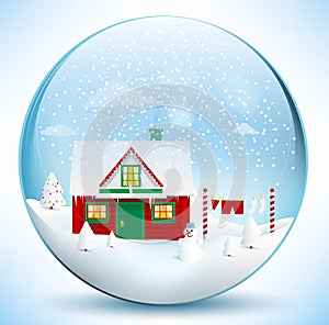 Santas house (glass sphere)