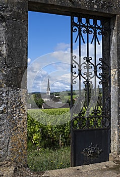 Santenay with Church and Vineyard