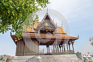 Santi Chai Prakan pavillion in Santi Chai Prakan park in Bangkok, Thailand