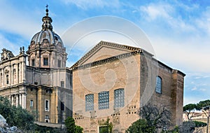 Santi Luca Church Curia Senate House Roman Forum Rome Italy