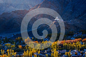 Santi stupa on afternoon light