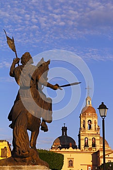 Santiago apostol and the santa cruz church in queretaro, mexico I photo