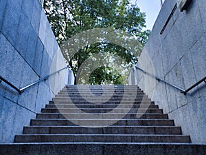 Santiago Bernabeu metro station entrance near Real Madrid's  Soccer Stadium