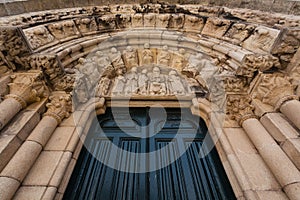 Santiago church archivolts in La CoruÃ±a