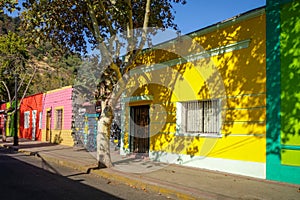 Santiago city street in Bellavista, Chile