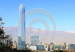 Santiago de chile city skyline.
