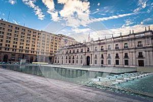 Santiago de Chile - July 08, 2017: Palacio de la Moneda in Santiago de Chile photo