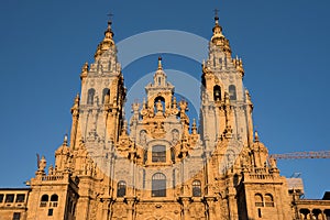 Santiago de Compostela Cathedral, Galicia, Spain. Obradeiro square in Santiago de Compostela The ending point of ancient pilgrim
