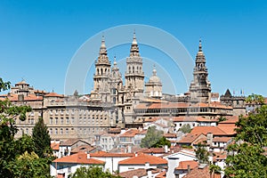 Santiago de Compostela cathedral panoramic view