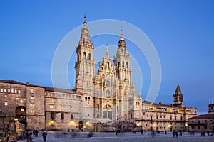 Santiago de Compostela Cathedral view from Obradoiro square