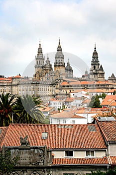 Santiago de Compostela and her cathedral in Spain