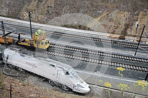 Santiago de Compostela,Spain.Alvia train accident