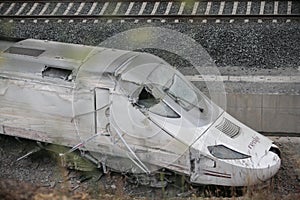 Santiago de Compostela,Spain.Alvia train accident