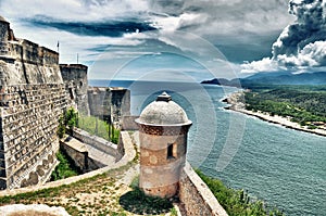 Santiago de cuba bay taken to the morro castle