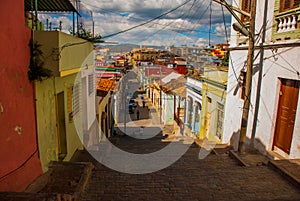 Santiago de Cuba, Cuba: Street-stairs of Padre Pico