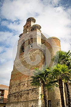 Santiago parish church in Villar de Mazarife, Leon Spain