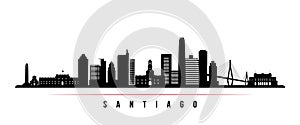 Santiago skyline horizontal banner. photo