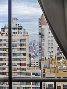 Santiago through a window