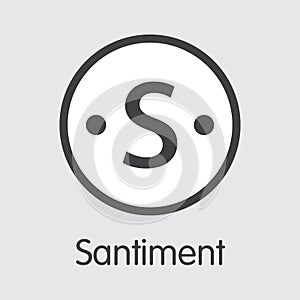 Santiment - Digital Currency Graphic Symbol.