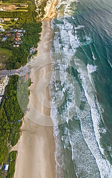 Santinho Beach in Florianopolis. Aerial view from drone photo