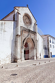 Santo Agostinho da Graca church, showing the largest Rose Window carved of a single slab of stone in Portugal. photo