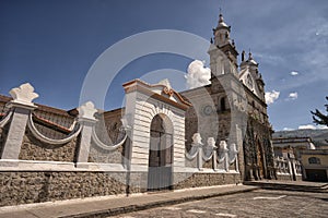 The Santo Domingo church in Ibarra historic center