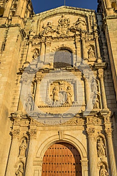 Santo Domingo de Guzman Facade Church Oaxaca Mexico photo