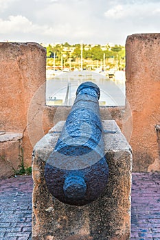 Santo Domingo, Dominican Republic. Cannon of defence, Museum of Las Casas Reales (The Royal House).