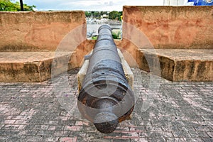 Santo Domingo, Dominican Republic. Cannon near Museum of Casas Reales.