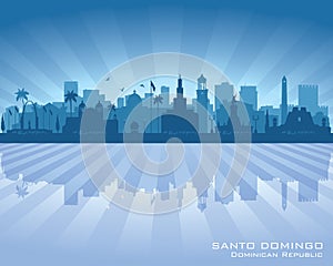 Santo Domingo Dominican Republic city skyline vector silhouette