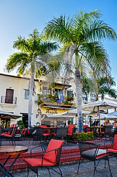 Santo Domingo, Dominican Republic. Famous place Las Atarazanas in Spanish Square with prestigious restaurants.