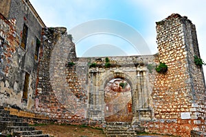 Santo Domingo, Dominican Republic. Monumento Ruinas de San Francisco. The Monastery of San Francisco Colonial Zone. photo