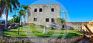 Santo Domingo, Dominican Republic. Statue of Maria De Toledo in Alcazar de Colon (Diego Columbus House). photo