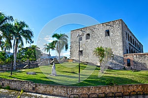 Santo Domingo, Dominican Republic. Statue of Maria De Toledo in Alcazar de Colon (Diego Columbus House).