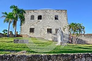 Santo Domingo, Dominican Republic. Statue of Maria De Toledo in Alcazar de Colon (Diego Columbus House).